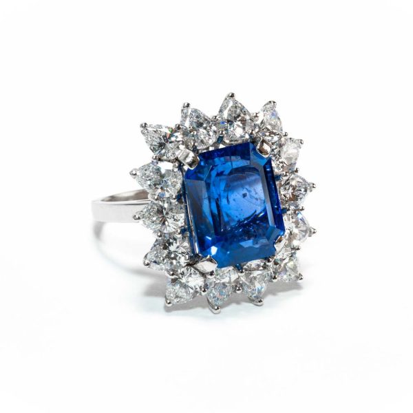 Anello Zaffiro In Oro Bianco